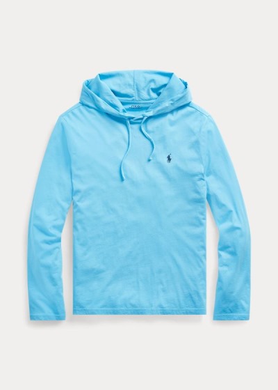 Playeras Polo Ralph Lauren Hombre Azules - Cotton Jersey Hooded - IBOEZ3470